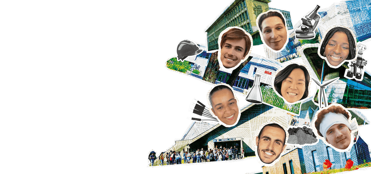 Collage d'étudiants et de projets INSA